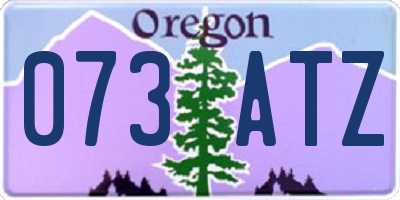 OR license plate 073ATZ