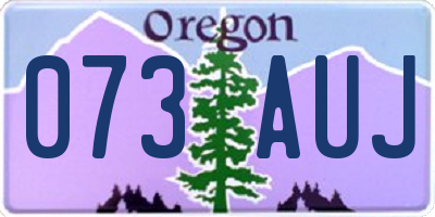 OR license plate 073AUJ