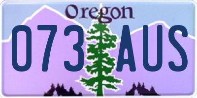 OR license plate 073AUS
