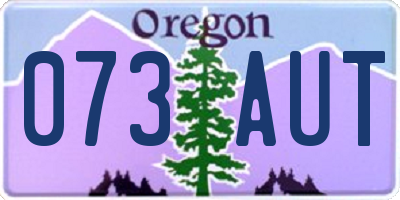 OR license plate 073AUT