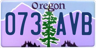 OR license plate 073AVB