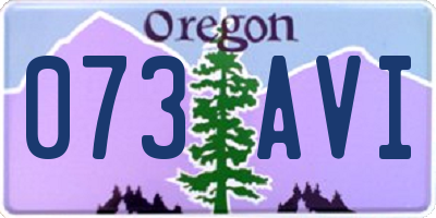 OR license plate 073AVI