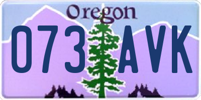 OR license plate 073AVK