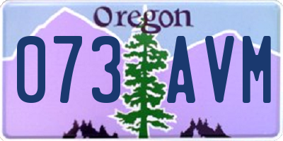 OR license plate 073AVM