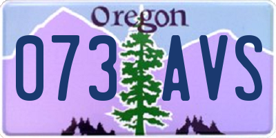 OR license plate 073AVS