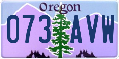 OR license plate 073AVW