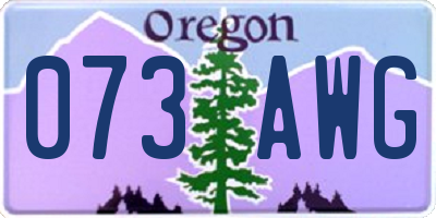 OR license plate 073AWG