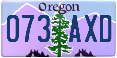 OR license plate 073AXD