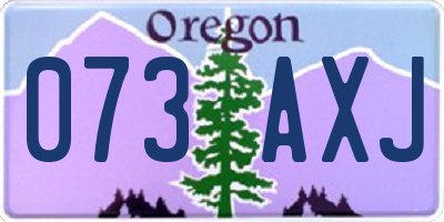 OR license plate 073AXJ