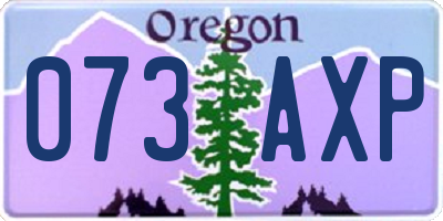 OR license plate 073AXP