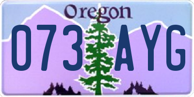 OR license plate 073AYG