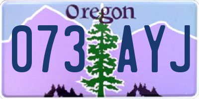 OR license plate 073AYJ
