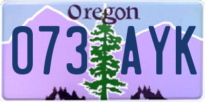 OR license plate 073AYK