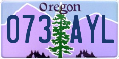 OR license plate 073AYL