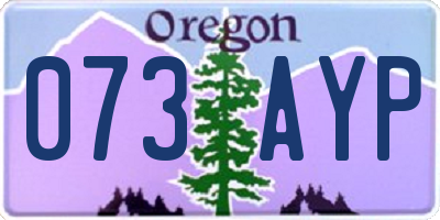 OR license plate 073AYP