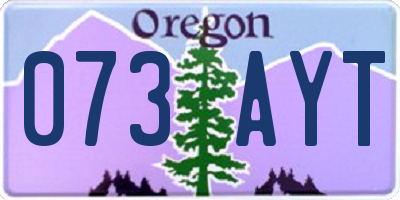 OR license plate 073AYT