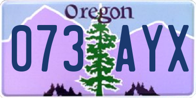 OR license plate 073AYX