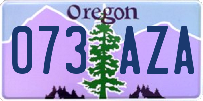 OR license plate 073AZA