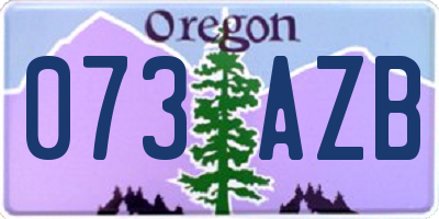 OR license plate 073AZB