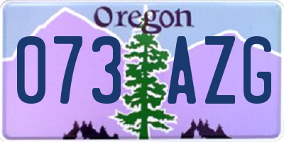 OR license plate 073AZG