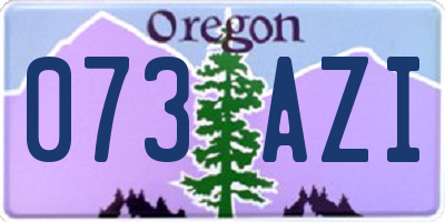 OR license plate 073AZI