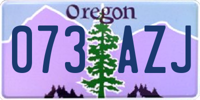 OR license plate 073AZJ