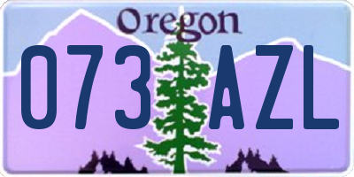 OR license plate 073AZL