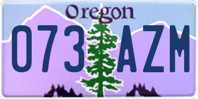 OR license plate 073AZM