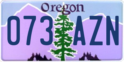 OR license plate 073AZN