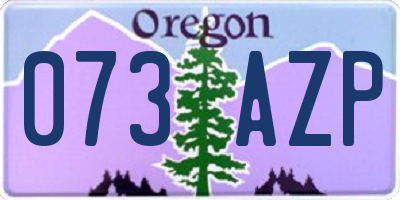 OR license plate 073AZP