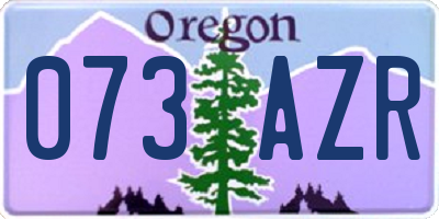 OR license plate 073AZR