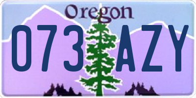 OR license plate 073AZY