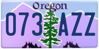 OR license plate 073AZZ