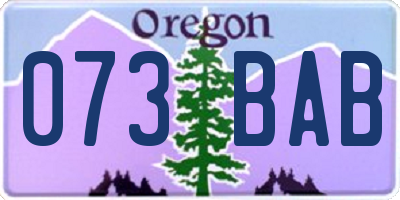 OR license plate 073BAB
