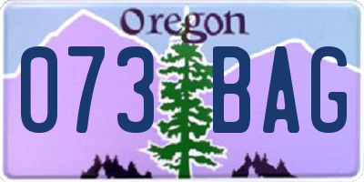 OR license plate 073BAG