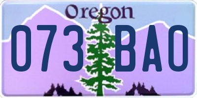 OR license plate 073BAO