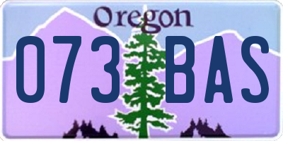 OR license plate 073BAS