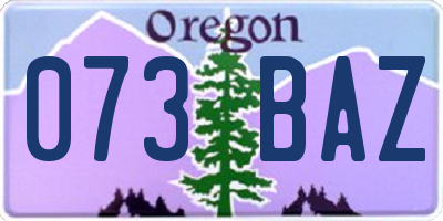 OR license plate 073BAZ