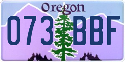 OR license plate 073BBF