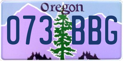 OR license plate 073BBG
