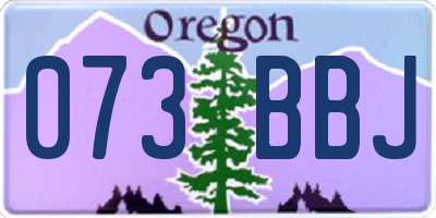 OR license plate 073BBJ