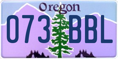OR license plate 073BBL
