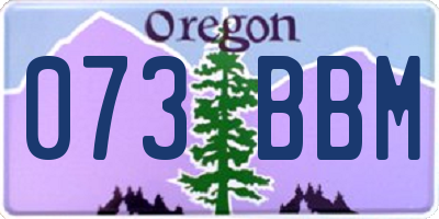 OR license plate 073BBM