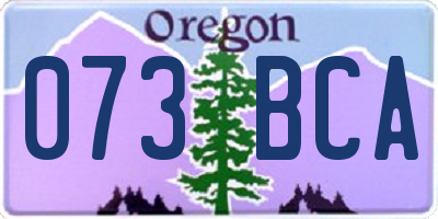 OR license plate 073BCA