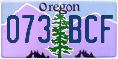 OR license plate 073BCF
