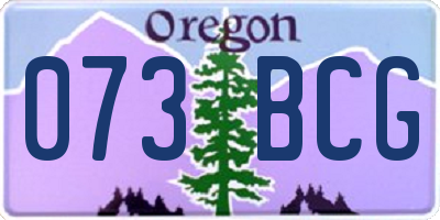 OR license plate 073BCG