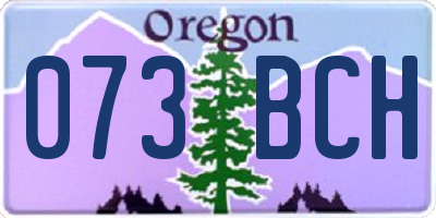 OR license plate 073BCH