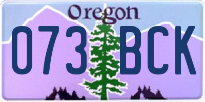 OR license plate 073BCK