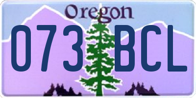 OR license plate 073BCL