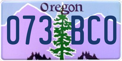 OR license plate 073BCO